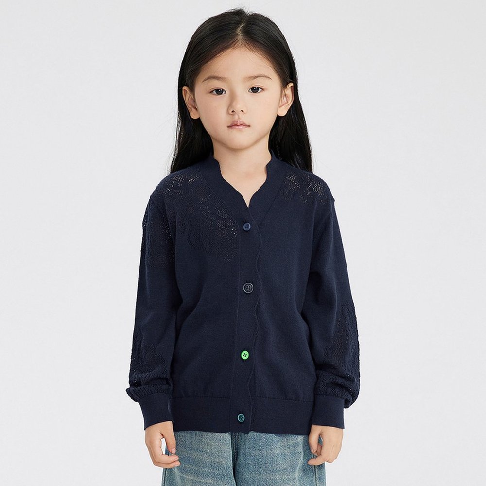 JNBY Lace Insert Cardigan